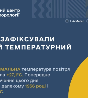 Температура повітря у Львові побила рекорд 69-річної давності