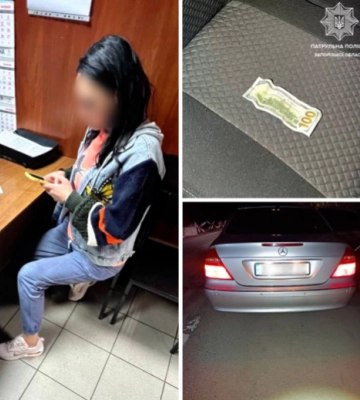 У Запоріжжі пʼяна водійка Mercedes запропонувала патрульним хабар: подробиці