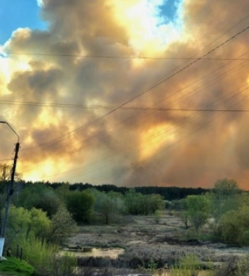 На Харківщині вогнеборці ліквідують пожежу на площі близько 10 гектарів