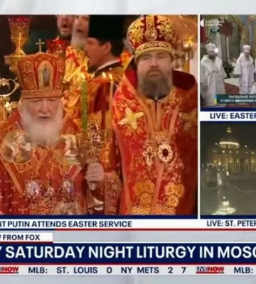 Fox News транслировал богослужение в Москве и "присоединил" Киев к России – фото