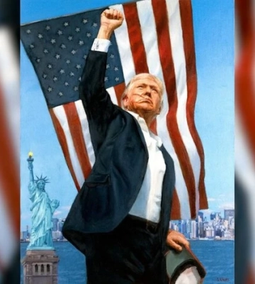 Російський художник показав CNN портрет Трампа, який Путін передав президенту США