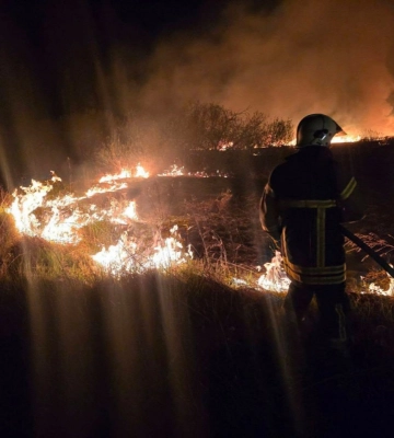 У Жидичині – масштабна пожежа: горіла суха трава