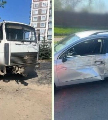 У Луцьку вантажівка «влетіла» в авто 