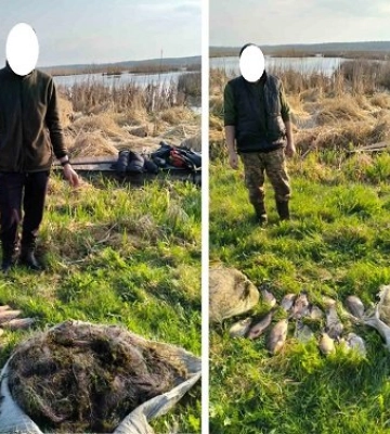 На Хрінницькому водосховищі волинські інспектори спіймали двох рибалок з сітками