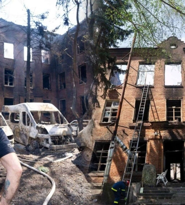 Під час атаки на Павлоград росіяни вщент зруйнували базу медбатальйону