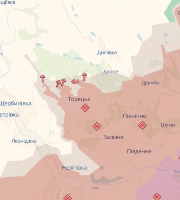 В ВСУ рассказали, где сейчас войска РФ сосредотачивают основные усилия на Торецком направлении