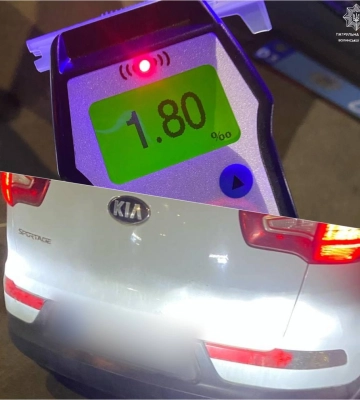 Вночі у Луцьку патрульні зупинили п'яну водійку Kia
