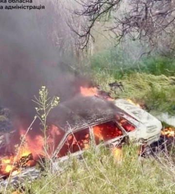 Російський дрон атакував авто в Запорізькій області, - ОВА