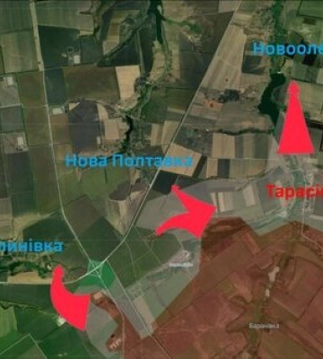 Ворог окупував Тарасівку та активізувався у напрямку Малинівка-Нова Полтавка-Новооленівка Донецької області, - DeepState. КАРТА