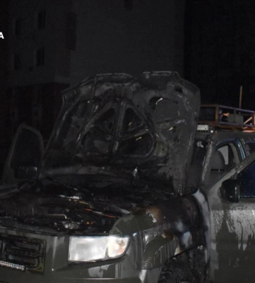 У Харкові підпалили автомобіль військової частини, підозрюваного затримали