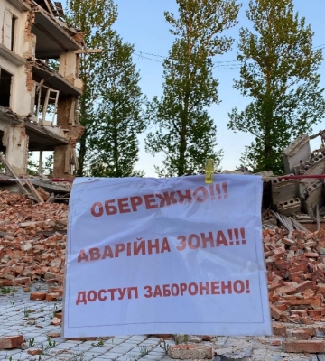 Місяць після обвалу: як сьогодні виглядає частина гімназії у Надвірній