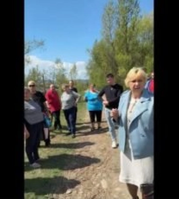 У селі Калини на Закарпатті мешканці знову протестували проти мініГЕС (ВІДЕО)