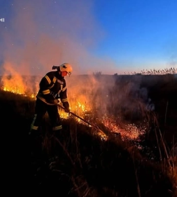 Волинські рятувальники ліквідували пʼять пожеж на понад двох гектарах території