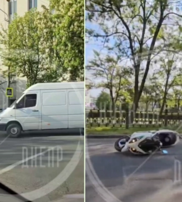 Мотоцикл відлетів на середину дороги: у центрі Дніпра сталася ДТП