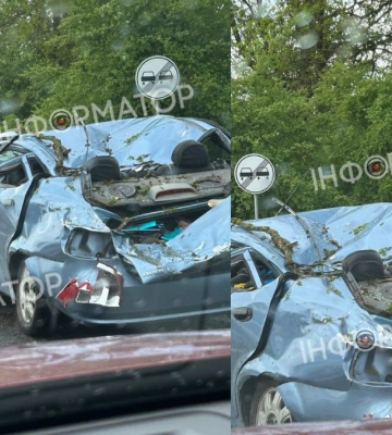Понівечене авто, повалені дерева: на Рогатинщині негода наробила лиха (ФОТО)