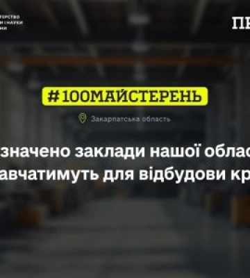 15 млн 703 тис грн державних коштів — для розвитку професійної освіти Закарпатської області