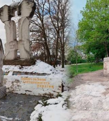У Чернігові прибрали пам'ятник "Борцям за волю і незалежність України": у ОВА пояснили ці дії