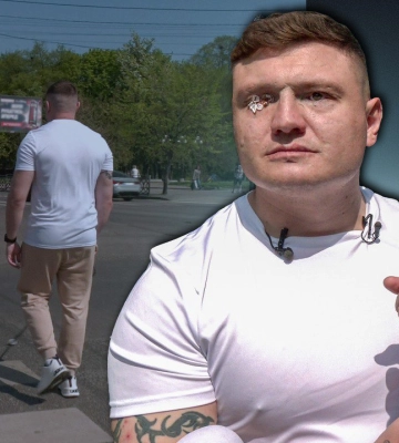 «Верес», який втратив зір на війні, перевірив безбар`єрність перехрестя у Рівному (ВІДЕО)