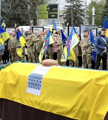 «На щиті»: у Рівному попрощалися з Володимиром Коцуром і Михайлом Бараболею