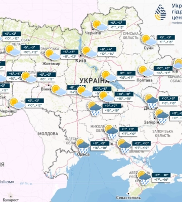 Погода в Україні 8-9 травня буде прохолодною, на поверхні ґрунту вночі заморозки