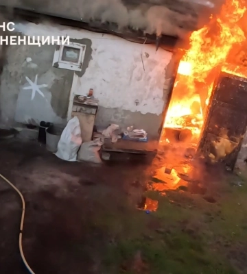 У Сарнах внаслідок пожежі загинув чоловік (ВІДЕО)