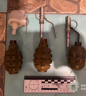 На Тернопільщині поліцейські вилучили у чоловіка бойові гранати та набої. ФОТО