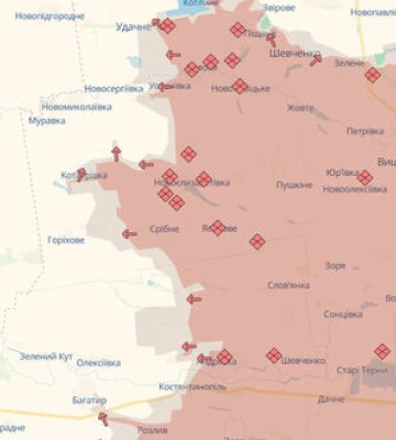 Росіяни просунулися біля Срібного та Водяного Другого на Донечччині, - DeepState. МАПИ