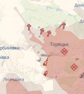 DeepState сообщает о продвижении российских войск в Донецкой области