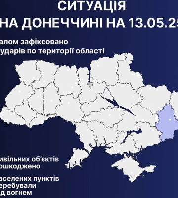 На Донеччині за добу внаслідок російських обстрілів 1 людина загинула й 2 отримали поранення