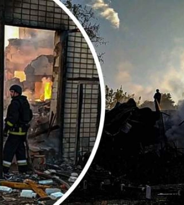 В Сумской области после массированной атаки российских БпЛА возник масштабный пожар