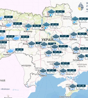 В Україні збережеться прохолодна дощова погода, місцями заморозки