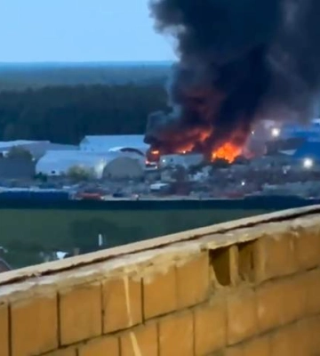 В Подольске под Москвой масштабный пожар: там раздавались взрывы
