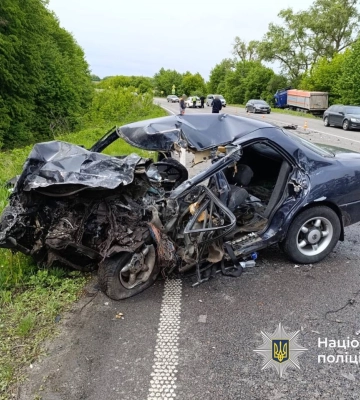 ДТП на Вінниччині: вантажівка знищила легковик, є загибла та поранений, - поліція. ФОТО