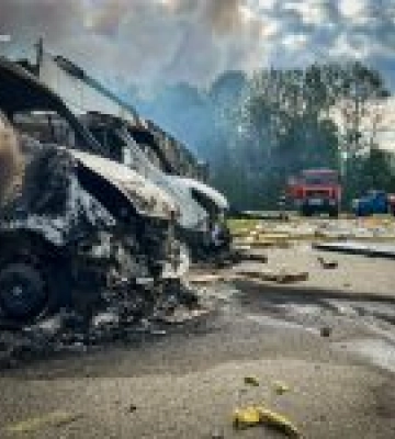 Масована атака російських дронів на Київщину: зафіксовано пожежі у двох районах