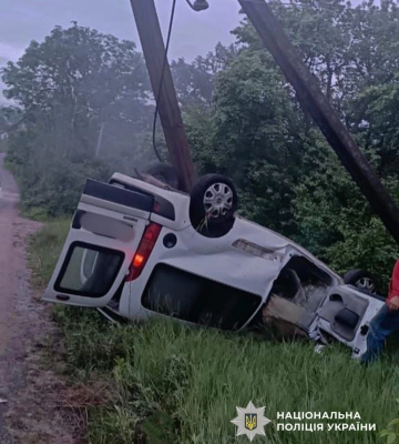 На Київщині водій Renault зіткнувся з електроопорою та загинув на місці