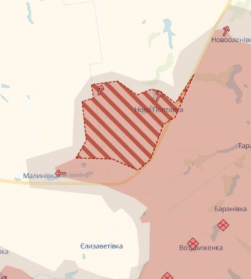 Рашисти просунулися біля Нової Полтавки, Малинівки та Романівки на Донеччині, - DeepState. МАПИ