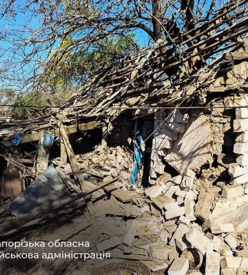 Ворог за добу 360 разів обстріляв Запорізьку область, є пошкодження