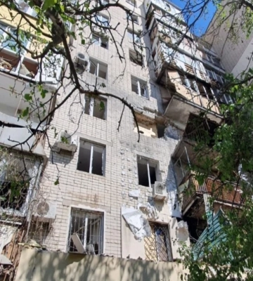 Внаслідок обстрілу Херсона десятеро поранених
