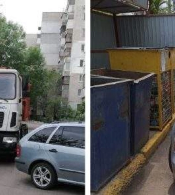Миколаївські водії блокують сміттєві контейнери