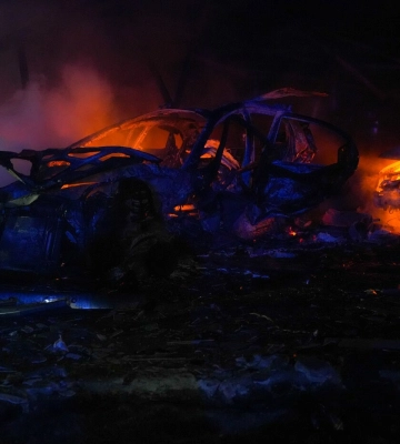 На Одещині на автостоянці сталася масштабна пожежа