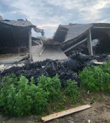 На Чернігівщині від російського обстрілу згоріло сховище картоплі, збитки перевищують 50 млн грн