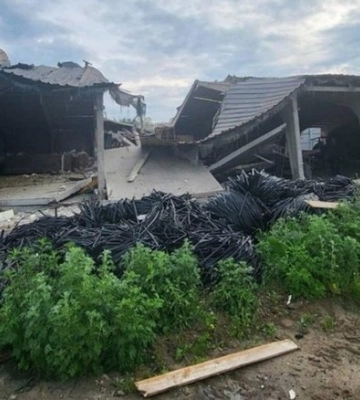 На Чернігівщині від російського обстрілу згоріло сховище картоплі, збитки перевищують 50 млн грн