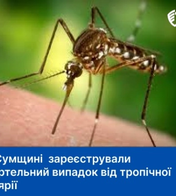 На Сумщині зареєстрували смертельний випадок від тропічної малярії