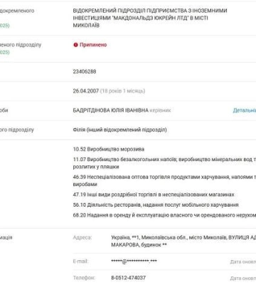 «McDonald&#039;s» у Миколаєві офіційно закрито