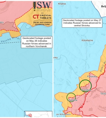 ISW: россияне продвинулись в Волчанске и возле Каменки, их ДРГ перешла границу