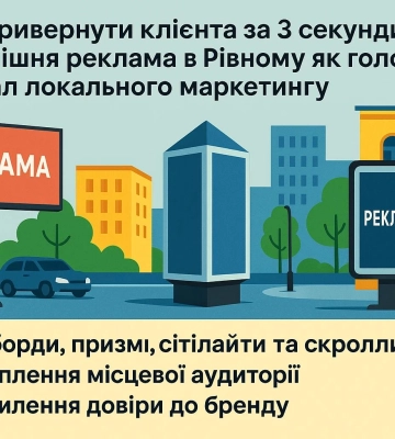 Білборди в Рівному — простий спосіб зробити ваш бізнес впізнаваним 24/7
