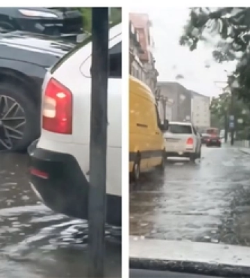 Луцьк «тоне» під час зливи (відео)
