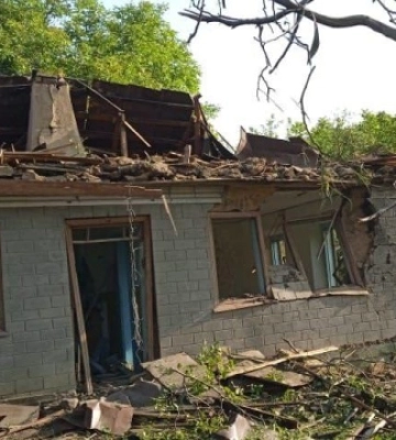 Ліквідація наслідків дронової атаки в селі Таужне, Кіровоградська область