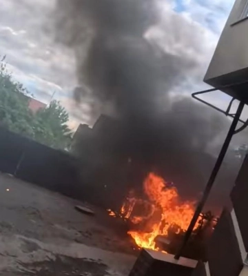 У Дубні під час пожежі постраждала жінка та згоріла частина майна (ВІДЕО)