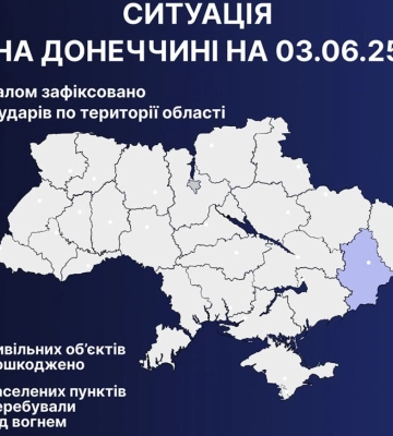 Росія завдала понад 3 тисячі ударів протягом доби по Донеччині